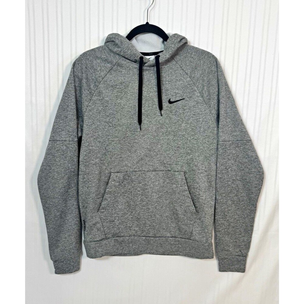 Nike Therma-FIT Men's Gray Pullover Hoodie Big & Tall M Fleece Pockets Logo